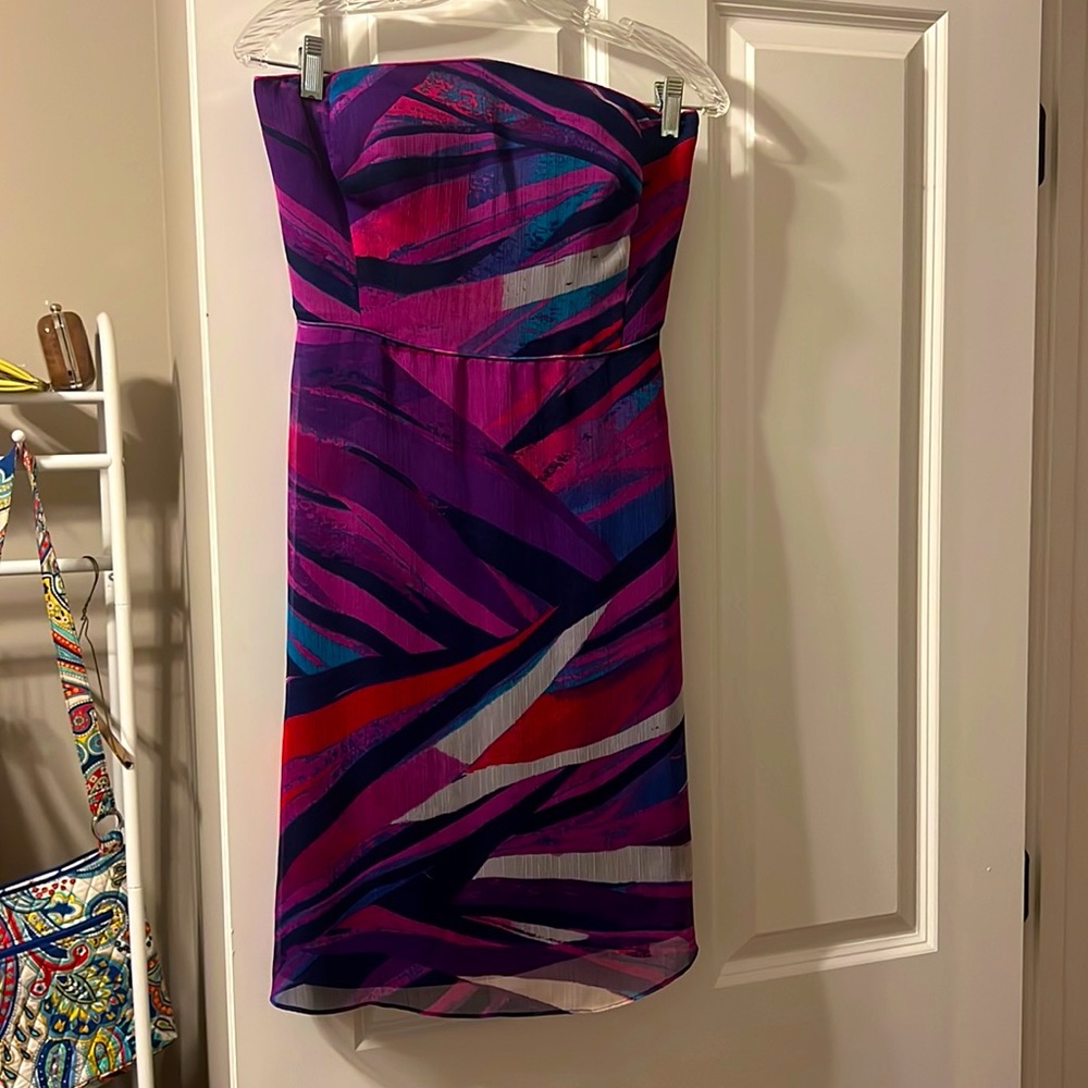 ** 2/$40 ** Banana Republic multicolored strapless dress